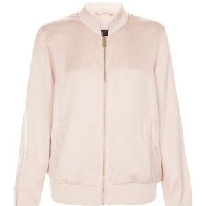 New Look Sateen Bomber Jacket in Blush Pink